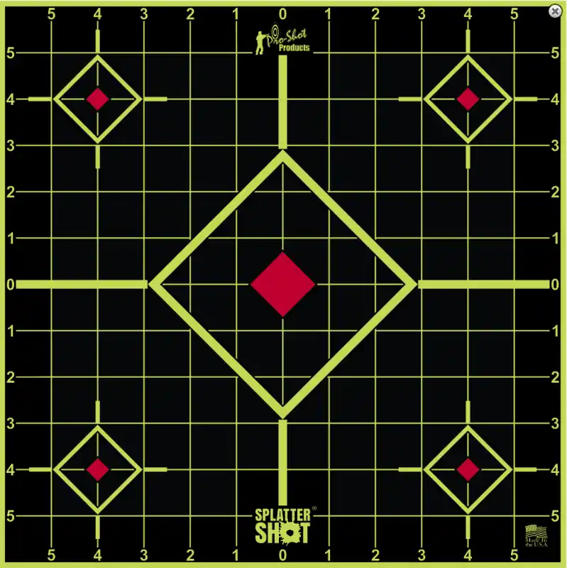 SplatterShot Peel & Stick 100 Pack Green Sight In Targets by Pro-Shot