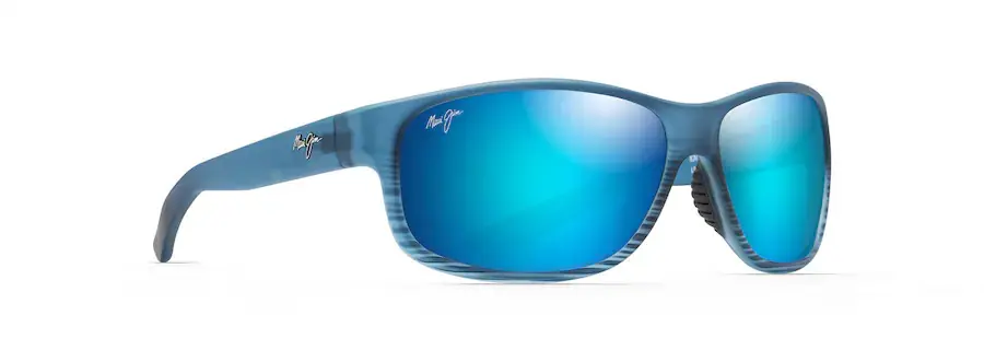 Kaiwi Channel - Blue Black Stripe Frame, Blue Hawaii Lens by Maui Jim