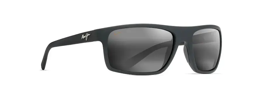 Byron Bay Sunglasses - Matte Black Rubber Frame, Neutral Grey Lens by Maui Jim