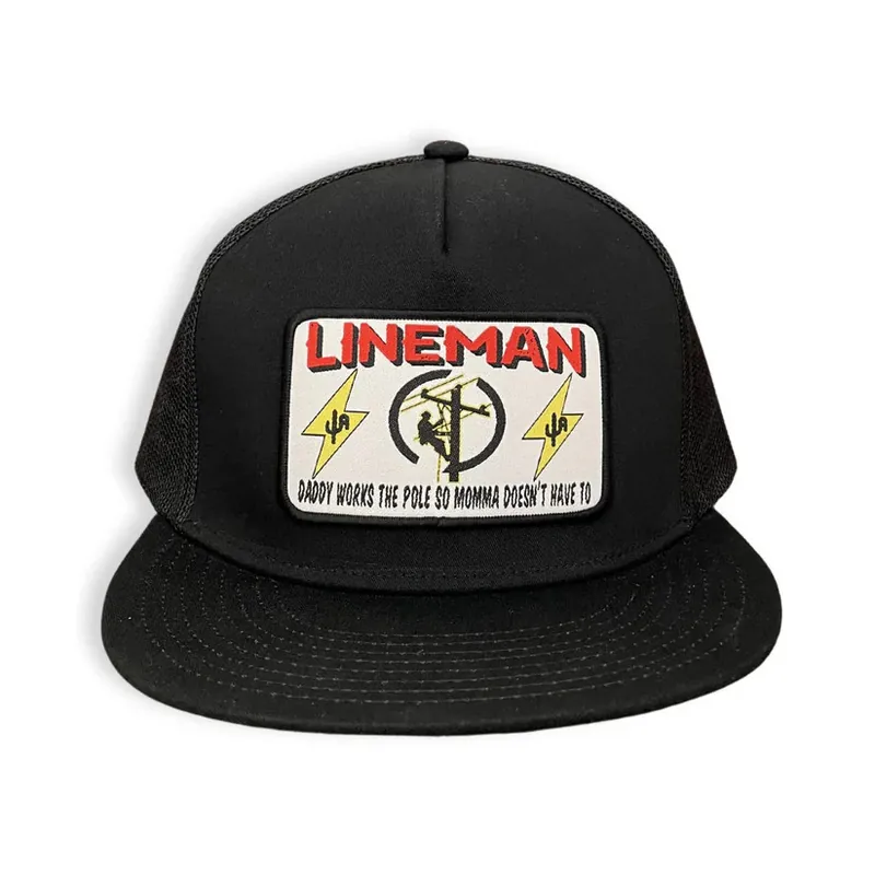 Lineman Snapback Cap in Black by Cactus Alley