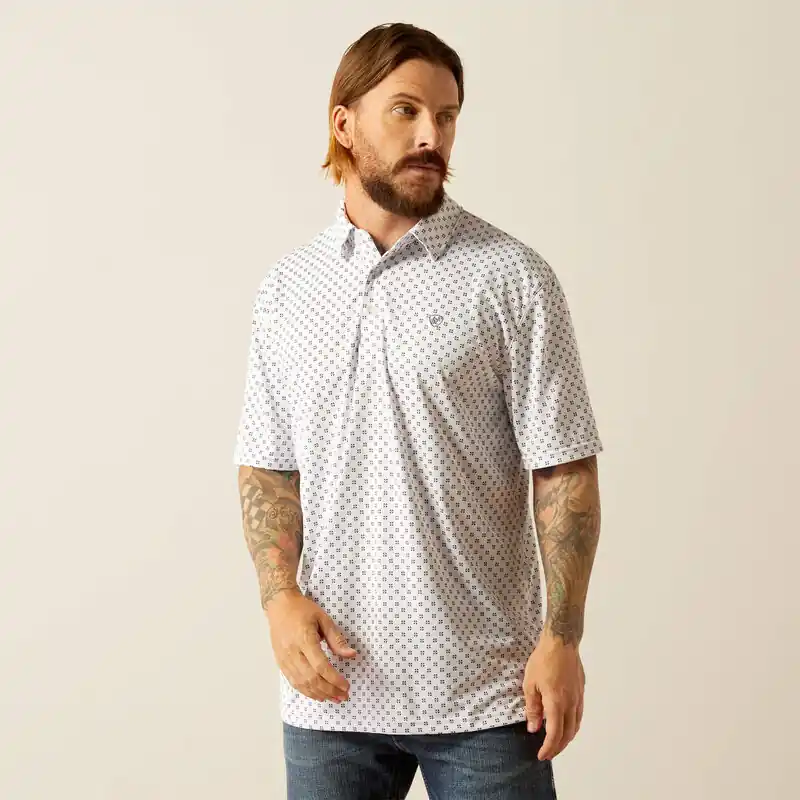 All Over Print Short Sleeve Polo Tee Shirt by Ariat