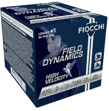 Fiocchi Field Dynamics High Velocity 410 Gauge 3" 11/16oz 7.5 Lead Shot Upland Shotgun Ammunition