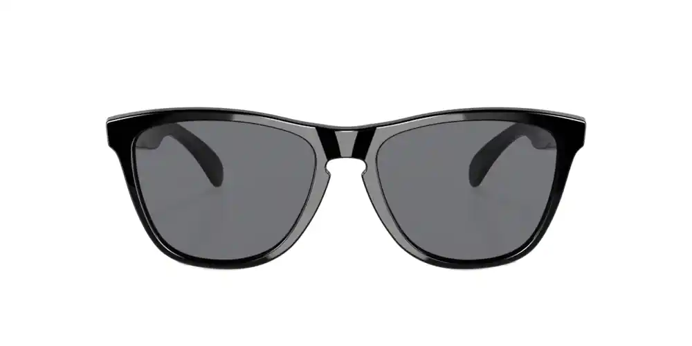 Black Ink Polished Framed Frogskins With Grey Lenses by Oakley