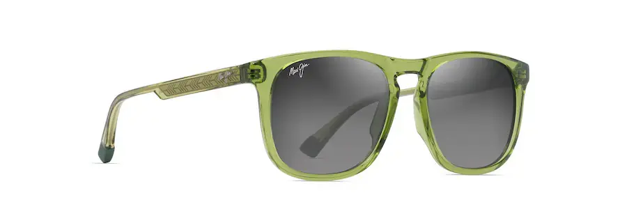 Kupa‘a Sunglasses - Shiny Trans Grass Green Frame, Neutral Grey Lens