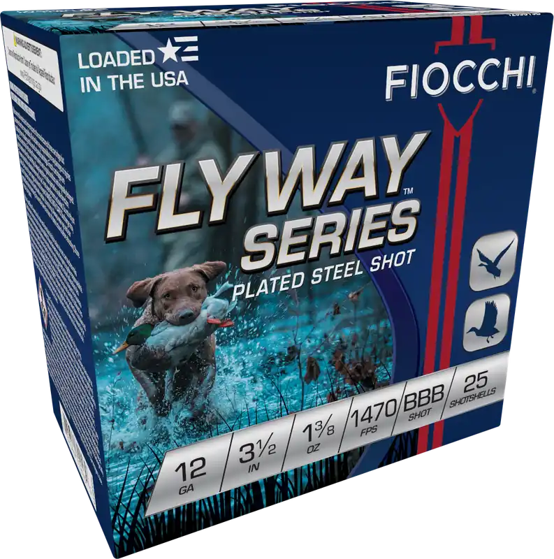 Fiocchi Flyway Series 1470fps 12 Gauge 3-1/2" 1-3/8oz BBB Plated Steel Shotgun Ammunition