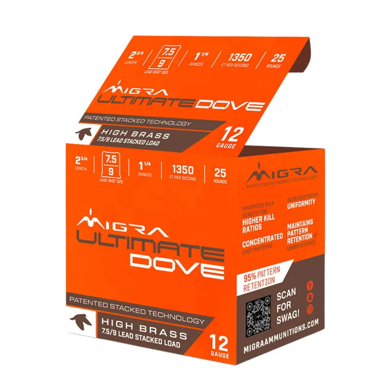 Migra Ultimate Dove 1,350 fps 12 Gauge 2-3/4" 1-1/4 oz. 7-1/2/9 Lead Shot Shotgun Ammunition