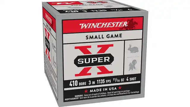 Winchester Super X 1135fps 410 Gauge 3" 11/16oz 4 shot Shotgun Ammunition
