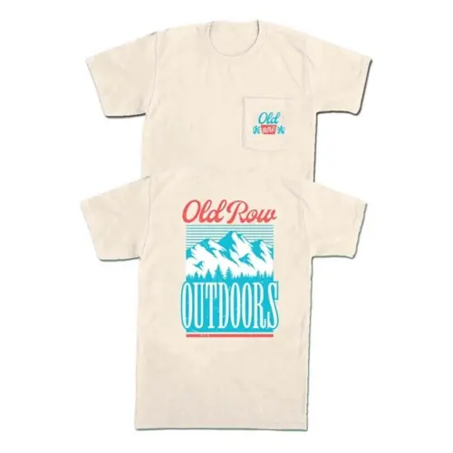 Dry Mountain Pocket Tee Shirt in Ivory by Old Row
