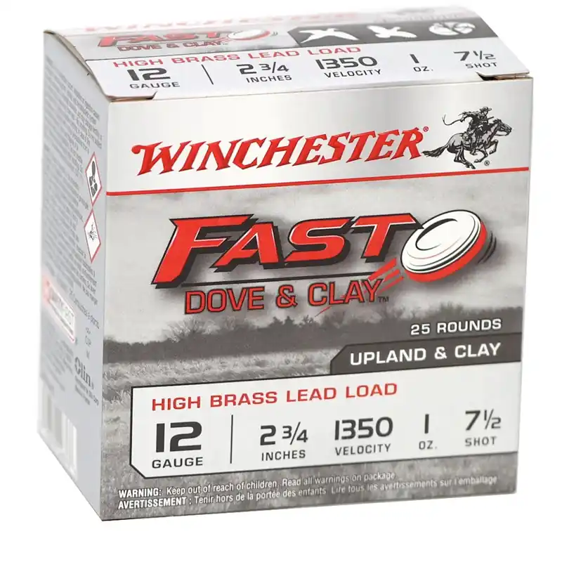 Winchester Fast Dove 1,350 fps 12 Gauge 2-3/4" 1 oz. 7-1/2 Lead Shot Shotgun Ammunition
