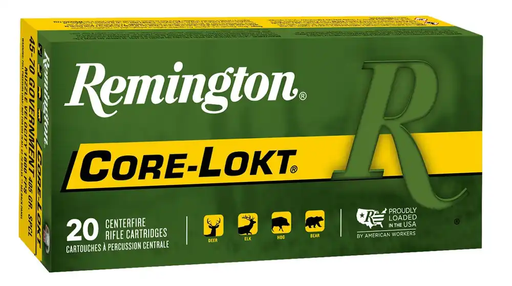 Remington Core-Lokt 1,600 fps 45-70 Government 405 Grain Soft Point Rifle Ammunition