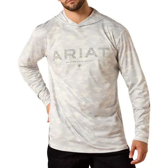 Rebar Sunblocker Printed Craft Hooded Long Sleeve Tee Shirt by Ariat