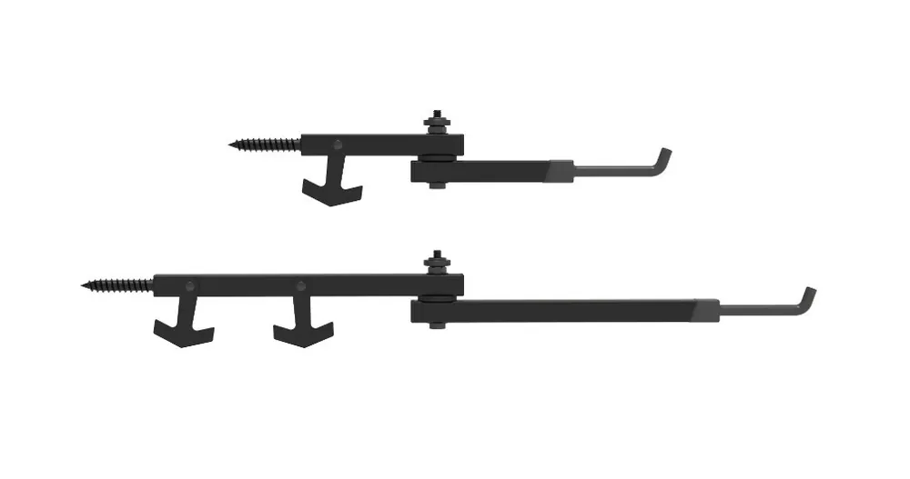 2 Pack 10 Inch & 18 Inch Black Bow Wing Kit by Half Rack