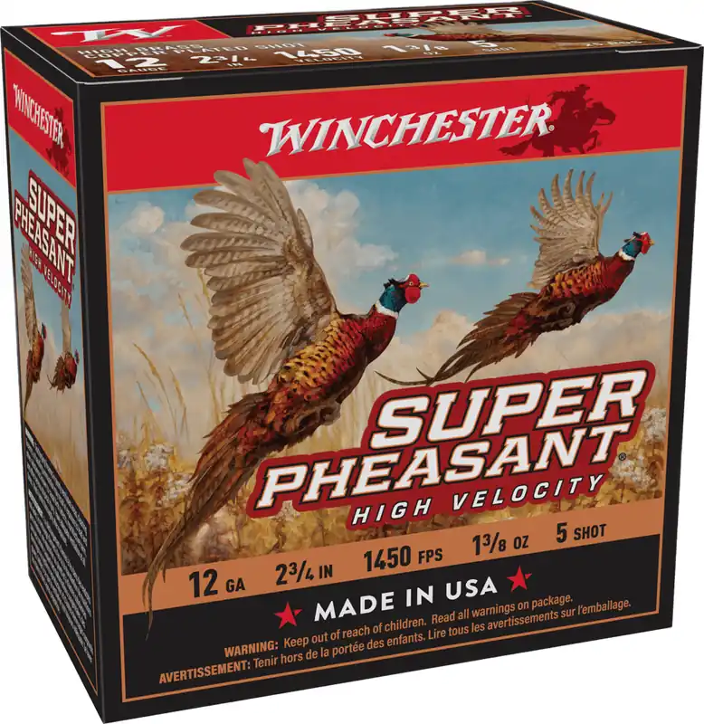 Winchester Super Pheasant 1,450 fps 12 Gauge 2-3/4" 1-3/8 oz. 5 Copper Plated Lead Shot Shotgun Ammunition