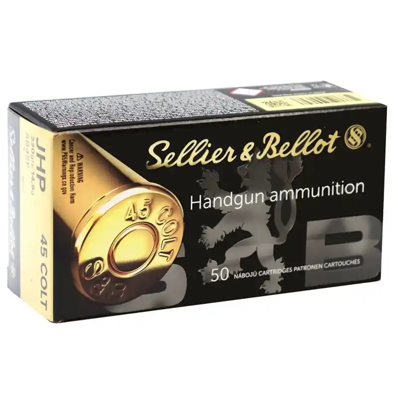 Sellier & Bellot 830 fps 45 Long Colt 230 Grain Jacketed Hollow Point Handgun Ammunition