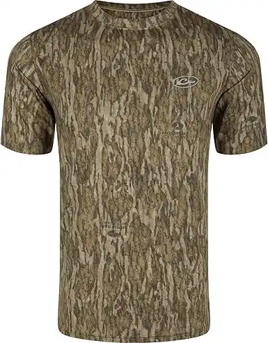 Youth Early Season Technology Camo Lightweight Short Sleeve Crew Shirt by Drake