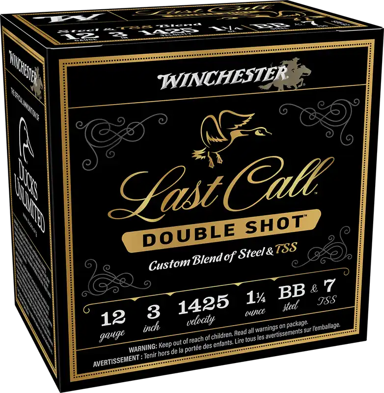 Winchester Last Call Double Shot 1425fps 12 Gauge 3" 1-1/4oz BB 7 7TSS shot shotgun Ammunition
