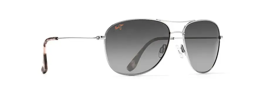 Cliff House Sunglasses With Silver Frame and Neutral Gray Lens by Maui Jim
