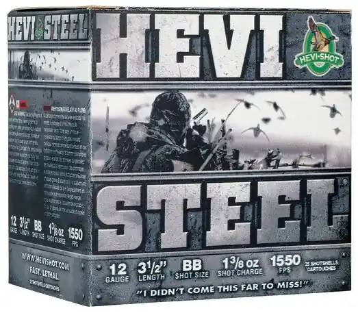 Hevi-Shot Hevi-Steel 1,550 fps 12 Gauge 3-1/2" 1-3/8 oz BB Steel Shotgun Ammunition