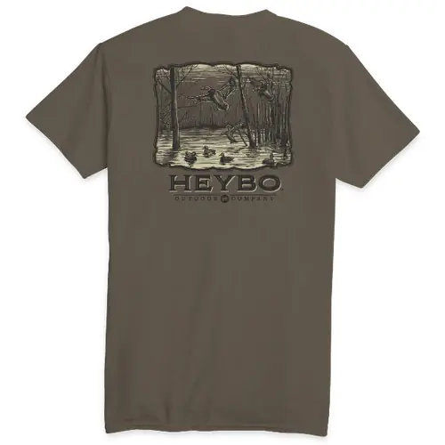 Men‘s Timber Mallards Short Sleeve Graphic Tee Shirt by Heybo