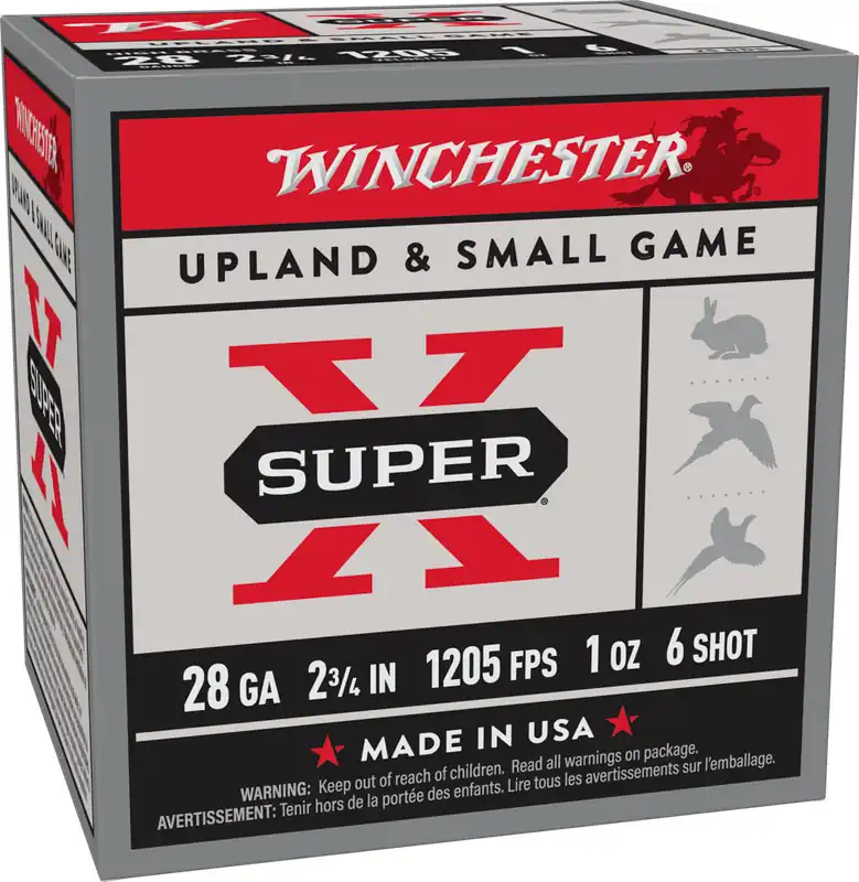 Winchester Super-X 1,205 fps 28 Gauge 2-3/4" 1 oz. 6 Lead Shot Shotgun Ammunition