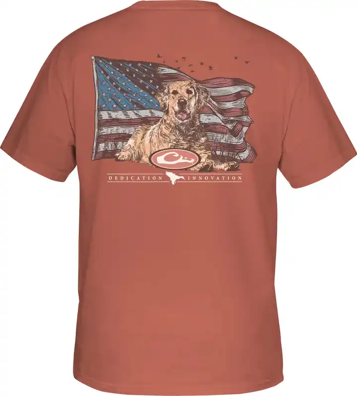 Americana Yellow Lab Short Sleeve Tee Shirt by Drake
