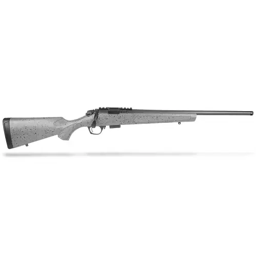 Bergara Micro Rimfire Steel 22 WMR Bolt Action Rifle with 20 Inch Carbon Fiber Threaded Barrel in Gray with Black Splatter BMR Stock
