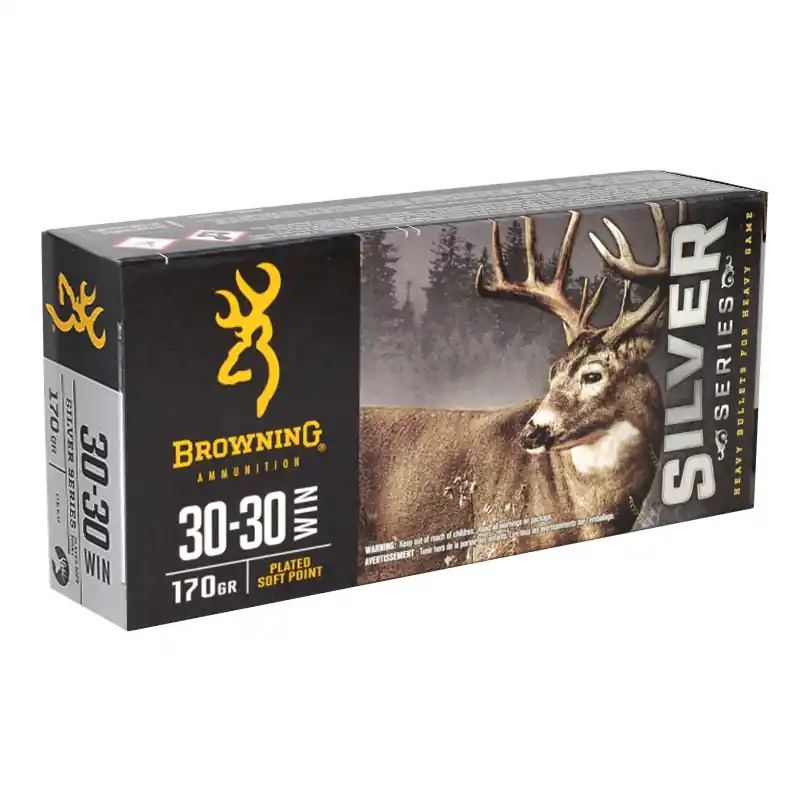 Browning Silver 2,200 fps 30-30 Winchester 170 Grain Jacketed Soft Point Rifle Ammunition