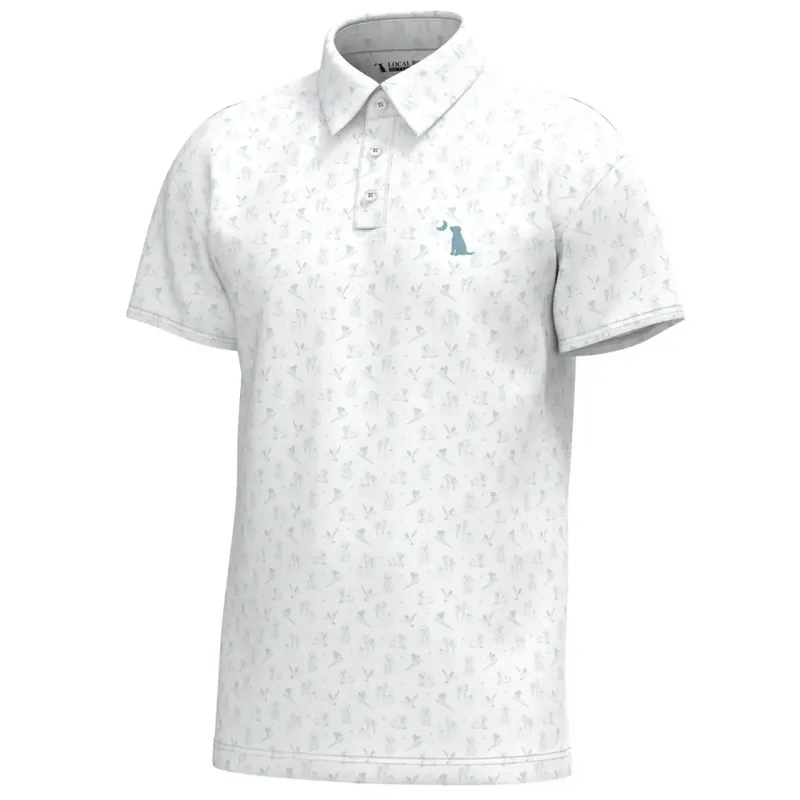 Men‘s Ultimate Retriever Pattern Dirty Myrtle Polo Shirt by Local Boy