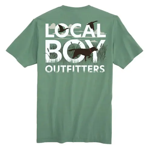 Men‘s Text and Tail Short Sleeve Graphic Tee Shirt by Local Boy