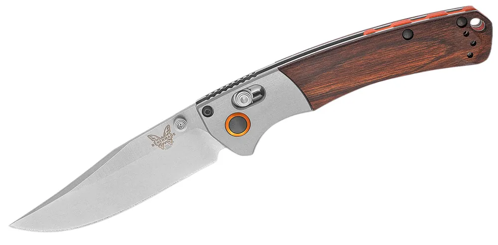 Mini Crooked River Gray Aluminum and Wood Folding Knife by Benchmade