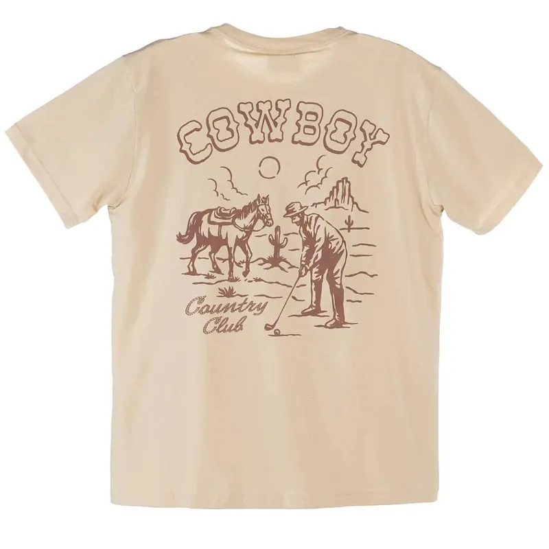 Men‘s Horse & Sun Graphic Short Sleeve Tee Shirt by Cowboy Country Club