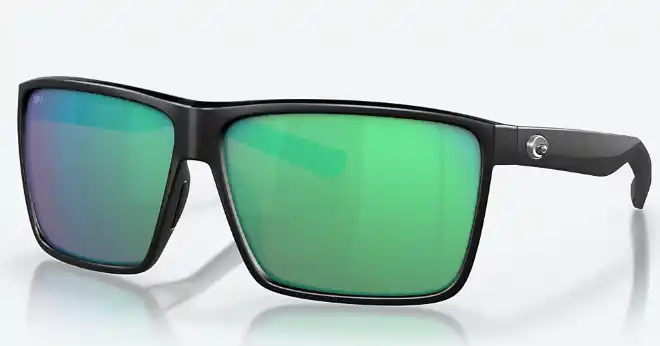 Rincon Sunglasses with Black Frames and 580G Green Lenses by Costa Del Mar