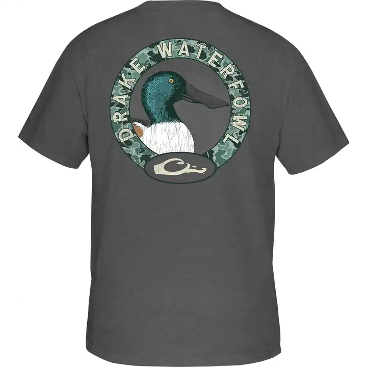 Men‘s Shoveler Circle Graphic Short Sleeve Tee Shirt by Drake Waterfowl