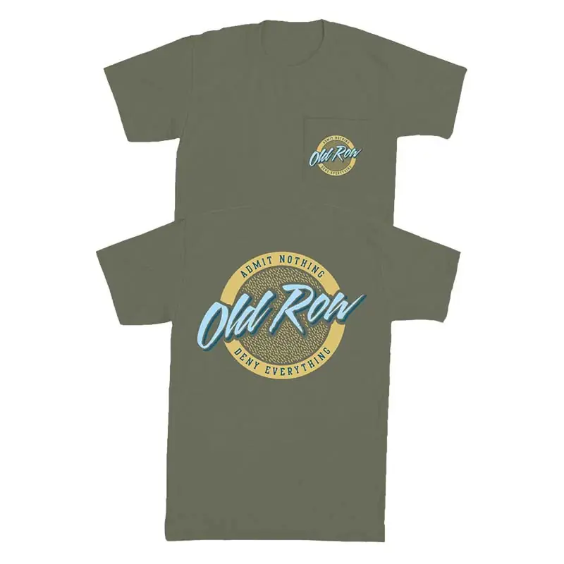 Circle Logo Short Sleeve Pocket Tee Shirt in Sage by Old Row