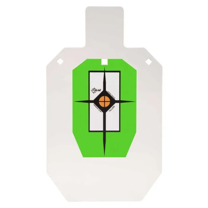 AR500 Steel 3/8 20x12 inch Silhouette Target in White, Green and Black by Allen Company