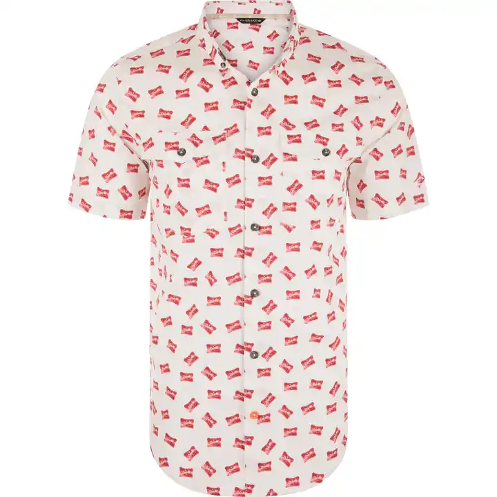 The Cotton Drake Life Short Sleeve Print Button Up Shirt by Drake