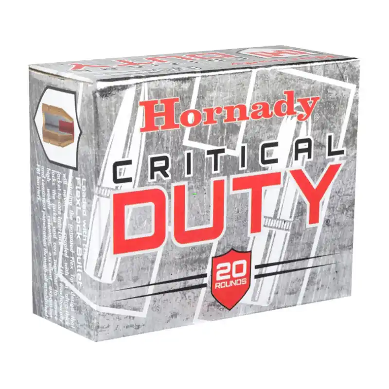 Hornady Critical Duty 975 fps 45 ACP +P 220 Grain FlexLock Handgun Ammunition