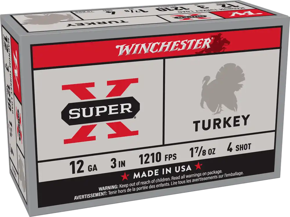 Winchester 1210fps 12ga 3" 1-7/8oz 4 Super X Turkey Shotgun Ammunition