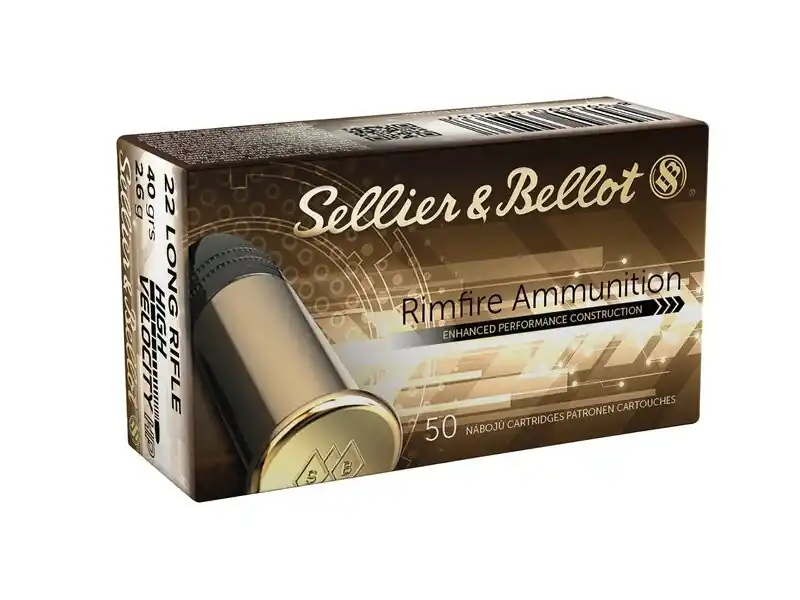 Sellier & Bellot 1,020 fps 22 Long Rifle 40 Grain Subsonic Lead Round Nose Rimfire Ammunition