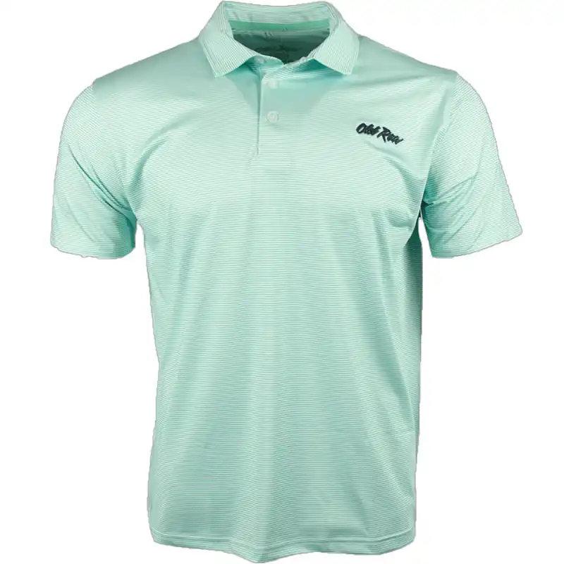 Men‘s Striped Polo Short Sleeve Graphic Tee Shirt by Old Row
