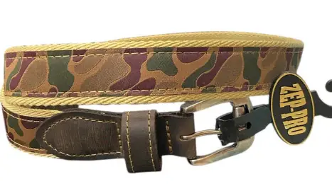 Old School Camo Ribbon Belt by Zeppelin Products