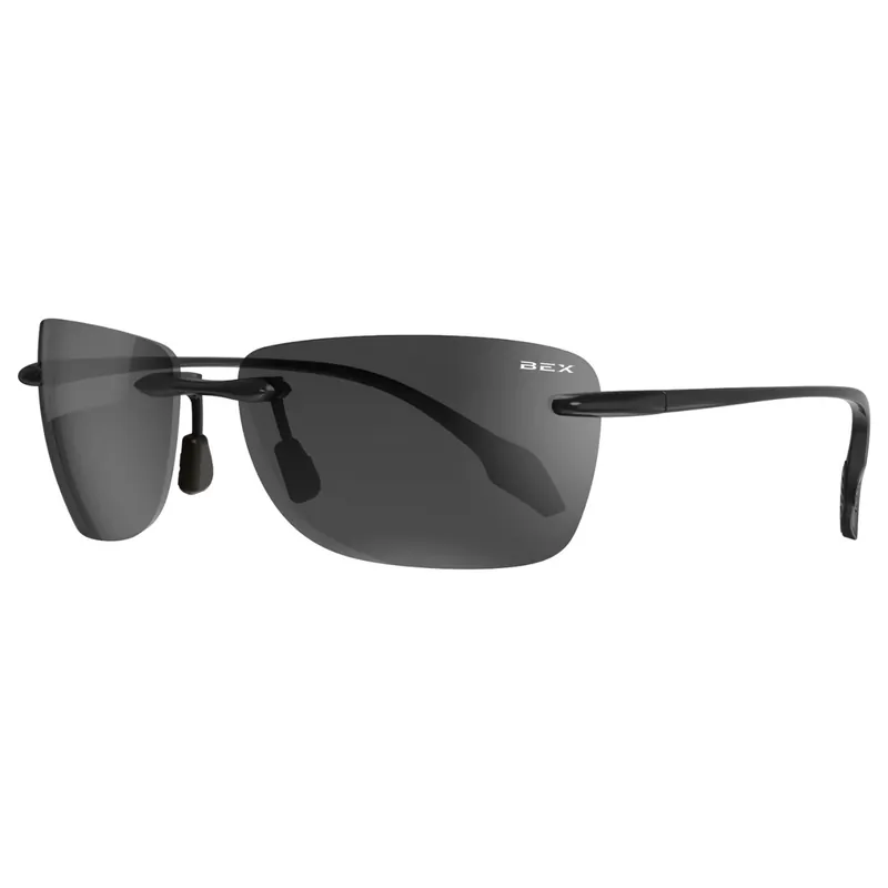 Jaxyn X Sunglasses with Black Frames and Gray Lenses by BEX