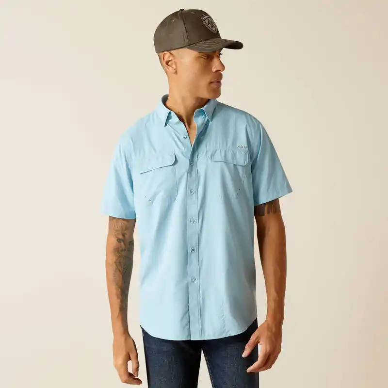 VentTek Outbound Fitted Short Sleeve Button Shirt by Ariat