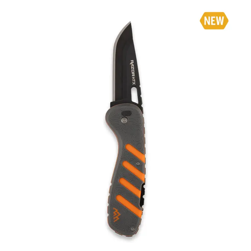 Razor HTX 3 Inch Folder Gray Orange by Outdoor Edge