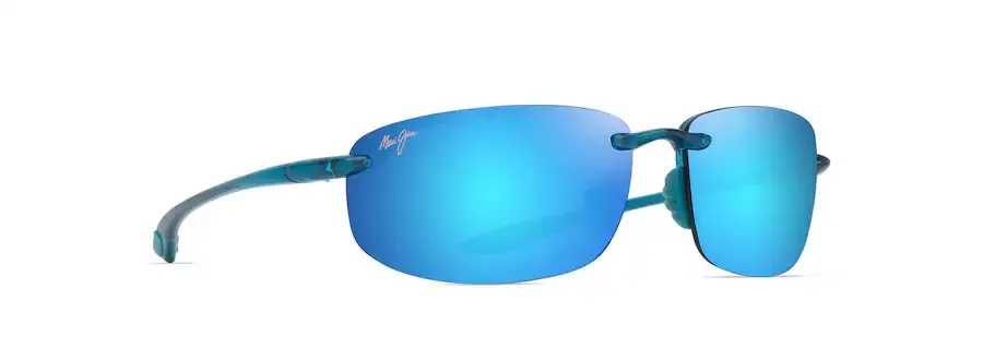 Ho‘Okipa Polarized Sunglasses in Shiny Transparent Blue by Maui Jim