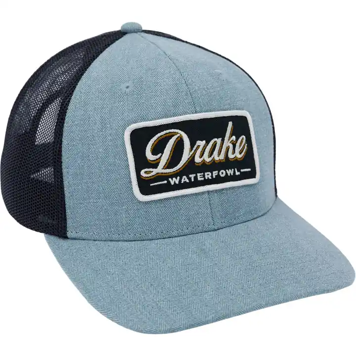 Herringbown Patch Mesh Hat by Drake