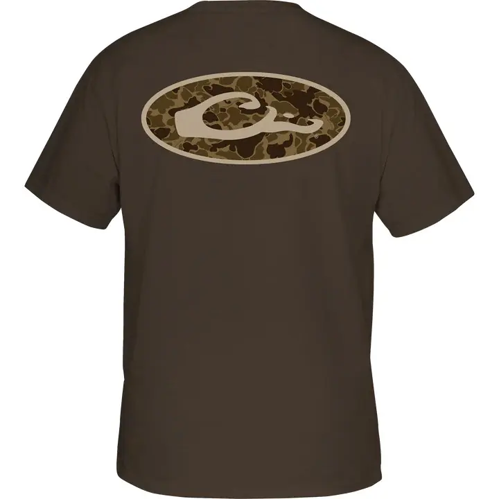Men‘s Old School Oval Short Sleeve Pocket Graphic Tee Shirt by Drake