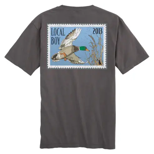 Mallard Stamp Short Sleeve Tee Shirt by Local Boy Outfitters