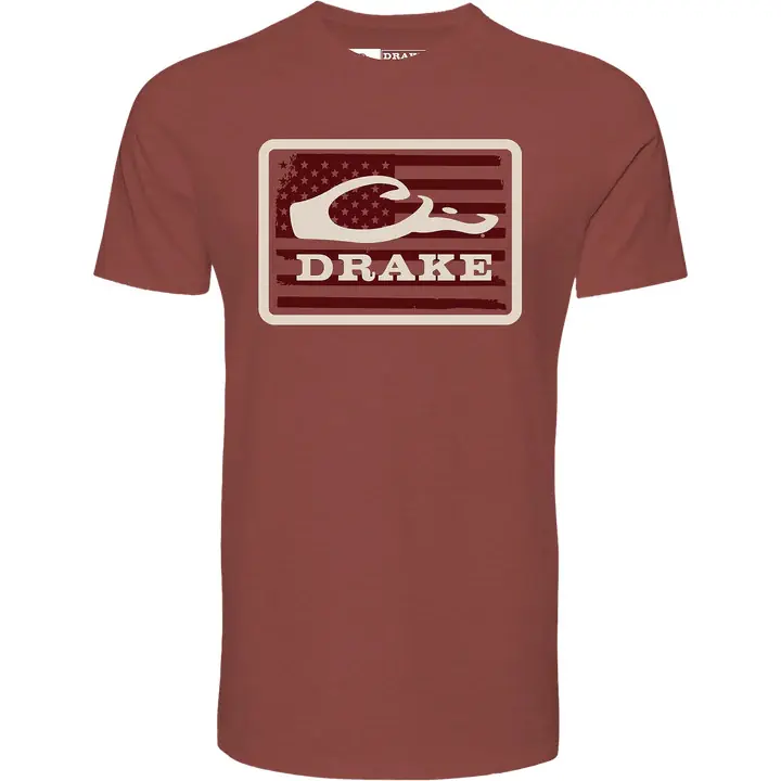 Men‘s Americana Drake Patch Short Sleeve Graphic Tee Shirt by Drake