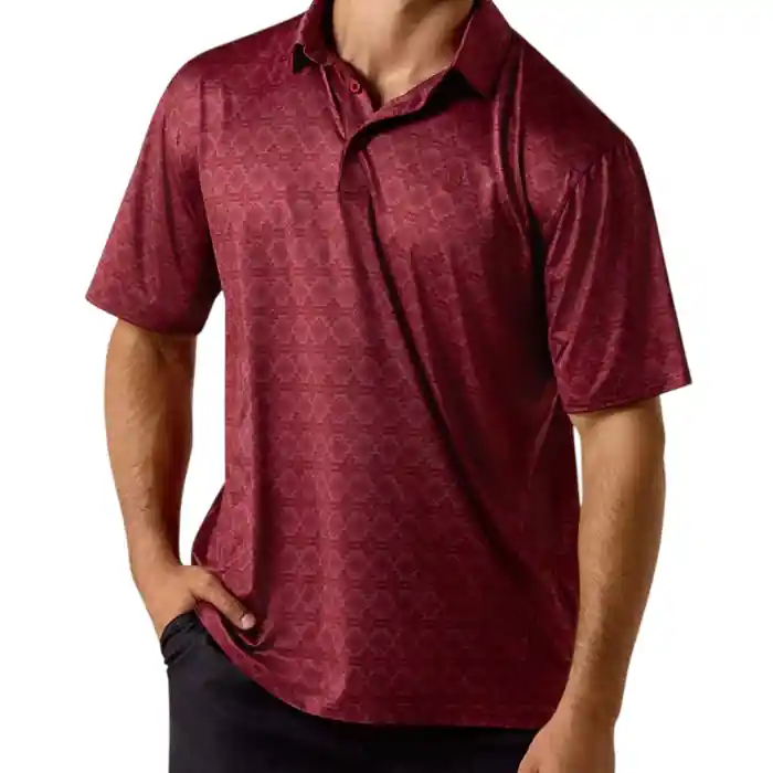 Men‘s All Over Print Heathered Short Sleeve Polo Shirt by Ariat
